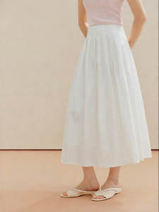 INMAN | French Style A-line Midi Skirt