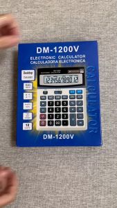 เครื่องคิดเลข หน้าจอ 12 หลัก รุ่น CASIO-DM-1200V-05h-Rat เครื่องคิดเลขตั้งโต๊ะ พกพา