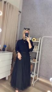ROK TUTU TERBARU POLOS ROK PANJANG WANITA DEWASA BAWAHAN MAXI BAHAN ADEM TDK NERAWANG FULL FURING MAYUNG LUAR DALAM