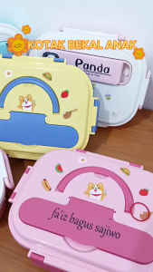 Panda Home Lunch Box Eimai Shiba Inu stainless 316 1550ML Kotak Makan Karakter Panda Set Bekal Anak
