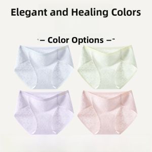 miiow | Pure Cotton Ladies Underwear Breathable Antibacterial High Split Seamless Mid Waist Triangle Panty Comfortable Undergarment