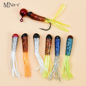 18Pcs Mini Silicone Skirt Bait Artificial Octopus Hollow Tube Worms Maggot Lure Soft Crappie Tube Skirts for River Fishing