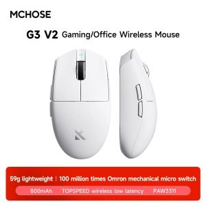 MCHOSE G3 Ultra Wireless Gaming Tri-Mode Mouse PAW3395 26000DPI 8K Polling Rate 64g Ultra-Lightweight Office Mouse