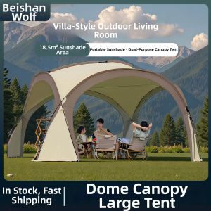 BEIANLANG | Waterproof Sunscreen Black Gable Canopy Dome Tent Complete Set