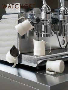 วอทช์เก็ต แก้วสแตนเลสสำหรับทำกาแฟลาเต้อาร์ต ปากยาว ทรงอ้วน อิตาเลียน พื้นผิว 450ml แก้วตีฟองนม อุปกรณ์บาริสต้า