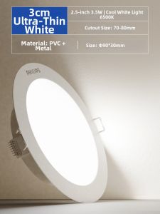 Philips | Ultra-Thin LED Recessed Ceiling Light for Living Room
