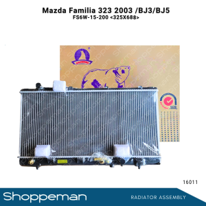 16011 MAZDA FAMILIA 323 1.3 1.5G 2003 BJ3 BJ5 RADIATOR ASSEMBLY A/T 325x688x22mm PA22 1ROW FS6W-15-200 ZL02-15-200 FS7P-15200 FS8M-15200