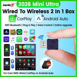 CarlinKit | CarlinKit 5.0 Mini Ultra Wireless Adapter Wireless CarPlay Android Auto For OEM Car Plug and Play WiFi Bluetooth Auto Connection