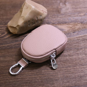 Mini Key Pouch 2025 New Head Layer Cowhide Zipper Waist Hanging Car Key Pouch Simple Business Style Leather Key Organizer