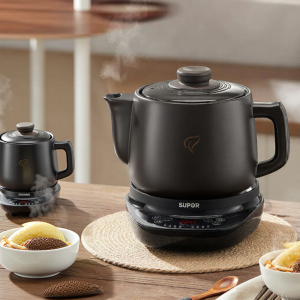 Supor | Supor 4L Automatic Medicinal Soup Pot Ceramic Body Multifunctional Electric Health Preservation Pot for Home Use