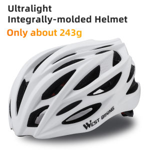 West Biking | WEST BIKING Ultralight Cycling Helmet Integrated Molding MTB Road Bike Helmet Men Women Cycling Safety Cap Bike Accessories