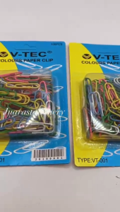 Paper Clip V-Tec VT-001 100 pcs / Paper Clip Warna Warni Kecil Klip Kertas