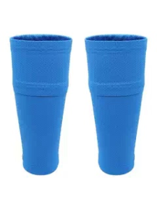 ถุงเท้าฟุตบอลแบบมีป้องกันข้อเหงื่อ 2 ชั้นสำหรับผู้ชาย ถุงเท้าแบบสวมสูงป้องกันข้อ ทรงกระบอก ผ้าฝ้ายผสมโพลีเอสเตอร์