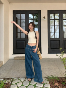 NIHAOKANONG | Quần Jeans Dáng Rộng Thẳng Mới Cho Mùa Hè