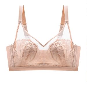 Mùa Hè Nữ Áo Ngực Pha Lê Không Dây Cốc Mỏng Thiết Kế Ve Áo Kích Thước Lớn Vô Hình Bên Hông Giảm Béo Tai Thỏ Phong Cách Quần Lót