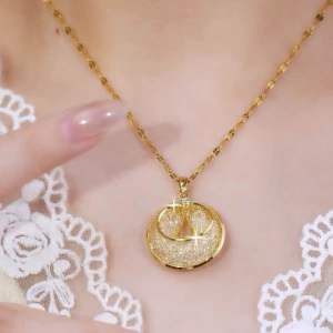 (Bebas beli 2 dapat bonus) H-Girl888 COD K26 Kalung bulat simple cakep titanium wanita Korea