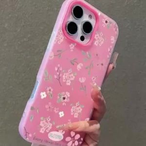 Cute Sweet Pink Floral Pattern Phone Case For Redmi 10 11 12 13 14 4G Xiaomi Redmi Note 10 11 12 13 14 Pro 5G 14C 13C 15C Cover
