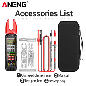 ANENG | ANENG PN140 Intelligent Clamp Multimeter 90 Degree Rotatable U-Jaw Auto Color Identification LCD NCV Electrician Repair Tool
