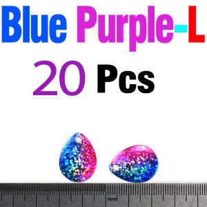 MNFT 20Pcs Holographic Fishing Spinner Blades DIY Lure Making Parts Colorful Fish Scale Spoon Blanks