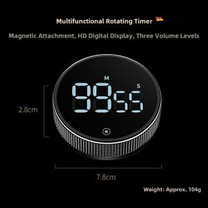 Kitchen Timer Charging Learning Dedicated Electronic Countdown Reminder Magnet Time Manager Cooking Tool Magnetic Kitchen Gadgets