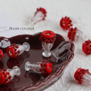 Handmade DIY Plum Wine Vintage Lampworking Glass Beads Bracelet Mobile Phone Chain Jewelry Accessories String Beads