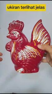 Celengan ayam tanah liat premium unik murah celengan target jutaan karakter garansi pecah ganti baru atau uang kembali kado ultah anak