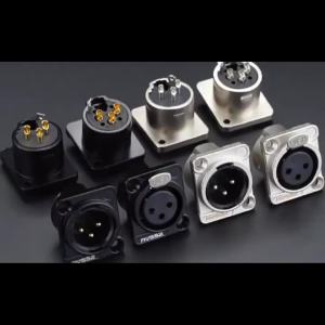 ChengHaoRan 1PC Đầu Nối Micro Kim Loại Vuông 3/4/5 Lõi Màu Đen/bạc Nam/Nữ Ổ Cắm Cho Bảng Điều Khiển Trộn Âm Thanh