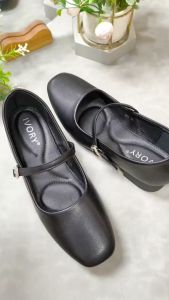 Ivory Sepatu Wanita Hak Pantofel Marry Jane 2cm Formal 901 Hitam