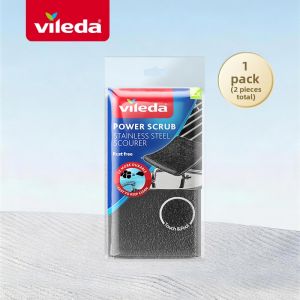 Vileda | Dual-Sided Steel Wire Sponge Scrubber Kitchen Cleaning Cloth
