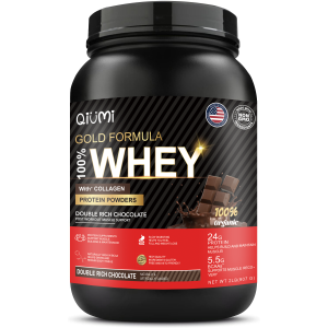QiuMi Whey Protein Isolate BCAA Protein Powder 24g อาหารเสริมโปรตีน เวย์ โปรตีน Isolate สร้างกล้ามเนื้อ เวย์โปรตีนไอโซเลต Chocolate Flavor