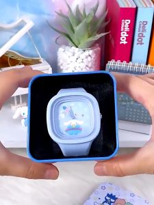 Sanrio Cartoon Watch Kids Waterproof Watch Silicone Material Square Watch Kulomi / Melody / KT Cat / Cinnamon Dog/Pudin Dog Student Quartz Watch for Kids Watch Gift