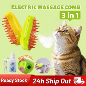 FOLOPETS3 in 1 Cat Steamy Brush Pet Dog Hair Brush Comb Electric Spray Pet Cleaning Massage Comb