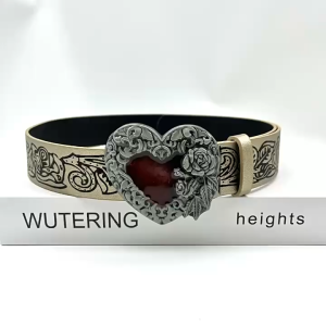 Gothic Punk Leather Y2k Belt for Women Men Metal Buckle Waist Strap Designer Luxury Female Jeans Trouser Decorative Waistband