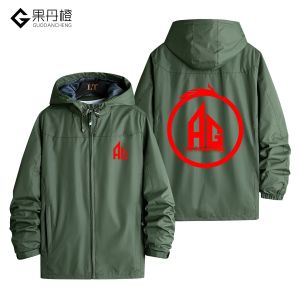 เสื้อแจ็คเก็ตฟุตบอล AG Super Play Team เสื้อโค้ทฤดูใบไม้ร่วง/ฤดูหนาวสำหรับผู้ชาย ทรงหลวม ผ้าโพลีเอสเตอร์ คอกลม พร้อมซิป แขนยาว ปกติ