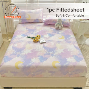 Dansunreve Pure Cotton BedSheet Fitted Sheet With Elastic Band 100% Cotton Single/Twin Size Bedsheets(pillowcase need order)
