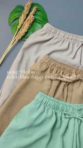 3LOOK - Paket Murah isi 3 Pcs Celana Kulot Crinkle Airflow Tali Serut Remaja Kekinian Viral Terlaris Bisa COD