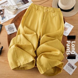 MEITESIJIAONU | Breathable and Cool Linen-blend Wide-leg Trousers