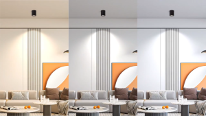CHENBEN Replacable Downlight Gu10 Spotlight LED Tricolor Pin Light Adjustable Angle Surface Mounted Ceiling Lamp for Living Room Bedroom Home Deco