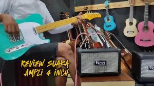 Ampli Gitar original merk KOWE Sudah Distorsi Free Kabel Jeck Bonus Packing Kayu