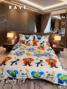 Ultra Soft Cotton Toy Story Bedsheet | All Size for Any Room Cartoon Bedding Set