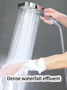 12cm Large Panel Shower Head with Filter Bathroom High Pressure Water Saving Rainfall Showerhead Square Multifunctional Nozzle