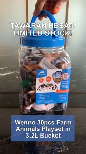 Wenno x Animal Planet 10-30pcs Animal Figurines in window box or bucket Animal Toys Collection for Kids Early Learning Educational Gift Toys AR Games Jurassic Dinosaur Toys Haiwan Mainan Kanak-kanak Perumpuan Murah