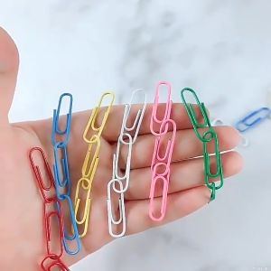 BabyShop-A109 Paper Clip Warna Metalic Isi 80pcs Klip Kertas Warna Macaron / Klip Penjepit Kertas