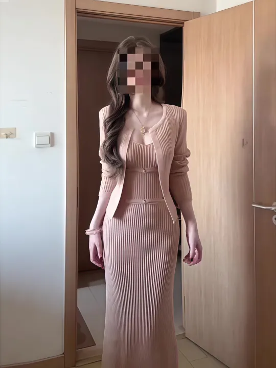 NINGXI%20%7C%20Sexy%20Waist-Accentuating%20Female%20Set%20French%20Style%20-%20Image%202