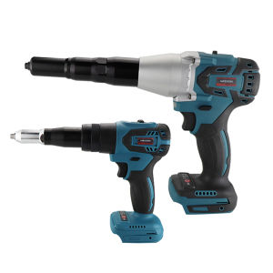 HIFESAON Electric Rivet G-u-n Tool Electric Nailer 2.4mm-4.8mm Portable Electric Blind Riveter Screwdriver Rivet Nails Tool Rechargeable For Makita Tool
