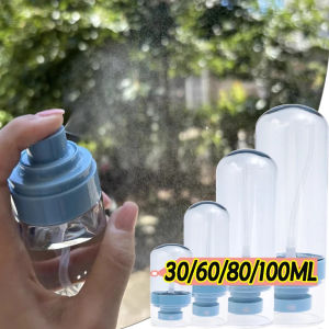 【Grilrigrin】30-100ml Blue Refillable Bottles Transparent Plastic Mini Empty Spray Bottles Portable Travel Accessories