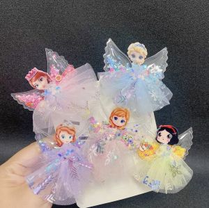 Rapunzel ~ Glitter Acrylic Cute Cartoon Snowyprincess Barrettes Kids Baby Hair Rope Headdress Clip