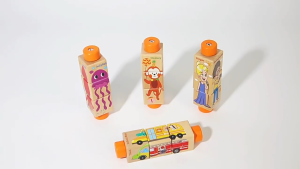 Baby Wooden Rotating Puzzle 3D Jigsaw Blocks Toy Animal Traffic Early Learning Cognition Kids Mainan Kayu