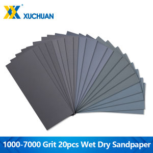 20pcs Sandpaper 1000/2000/3000/5000/7000 Grit Wet/Dry Sanding Paper Abrasive Tools For Woodworking Car Metal Plastic Polishing