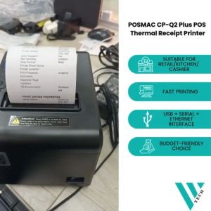 POSMAC CP-Q2 Plus Pos Thermal Receipt Printer 80MM (USB+LAN)